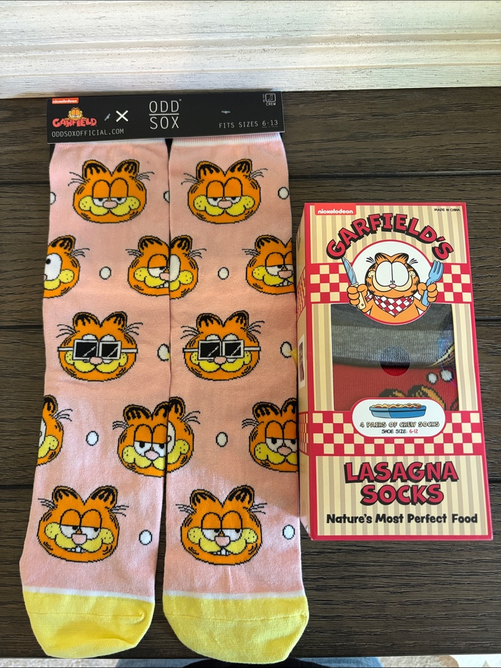 Garfield Socks 2 Pack Gift Set- 5 Pairs Total